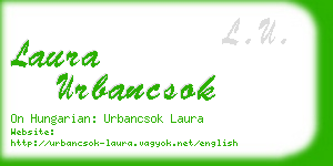 laura urbancsok business card